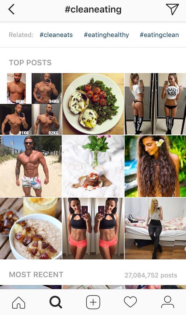 #cleaneating has more than 27 million posts on Instagram.