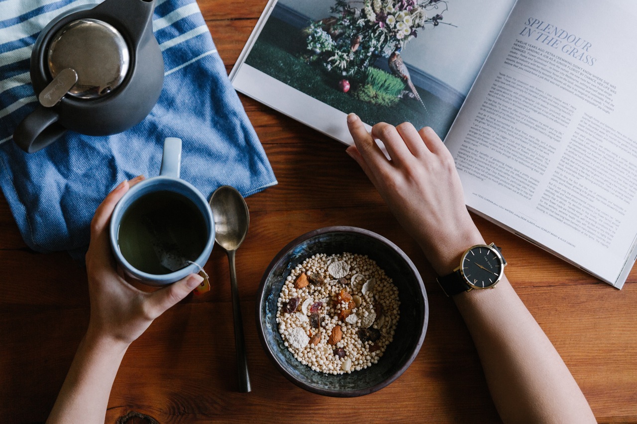 Tea, cereal and a book