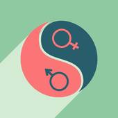 Light shining on gender signs - gender pay gap