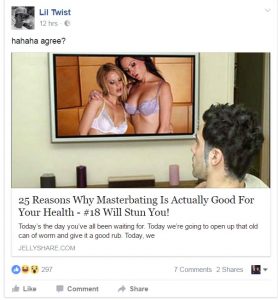 screenshot of an example of click bait 