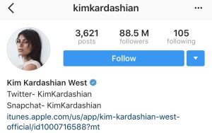 Insta-celebrity Kim Kardashian's Instagram - December 2016