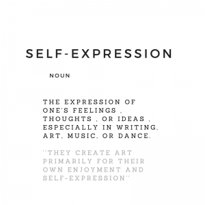 A picture of the definition for self-expression