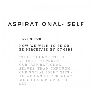 A picture explaining the meaning of the aspirational-self